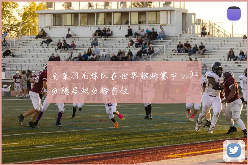 南京羽毛球队在世界锦标赛中以94分稳居积分榜首位
